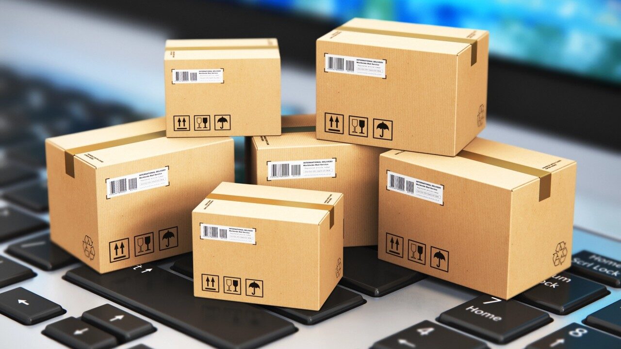 Parcel and shipping boxes
