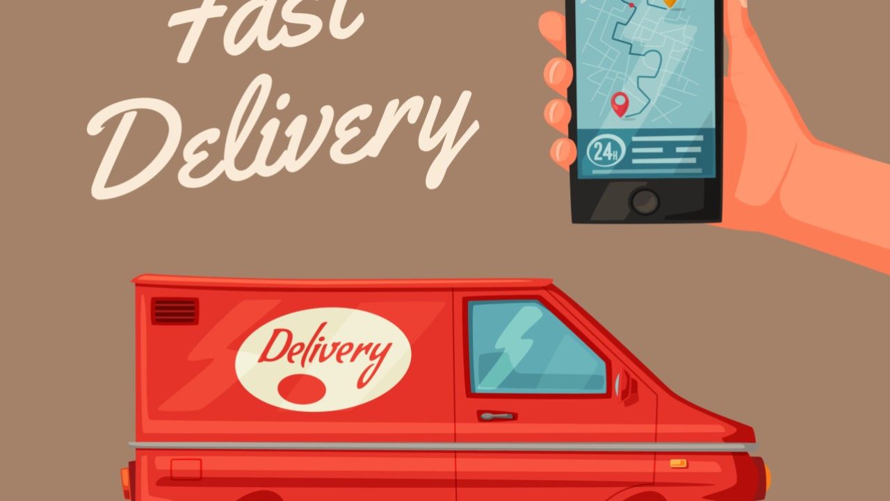 Artwork of delivery truck